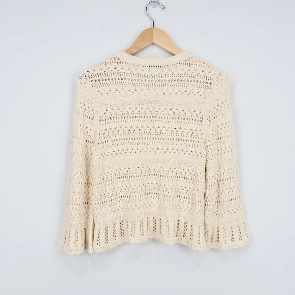 Madewell Cream Crochet Blouse - Picture 7 of 9